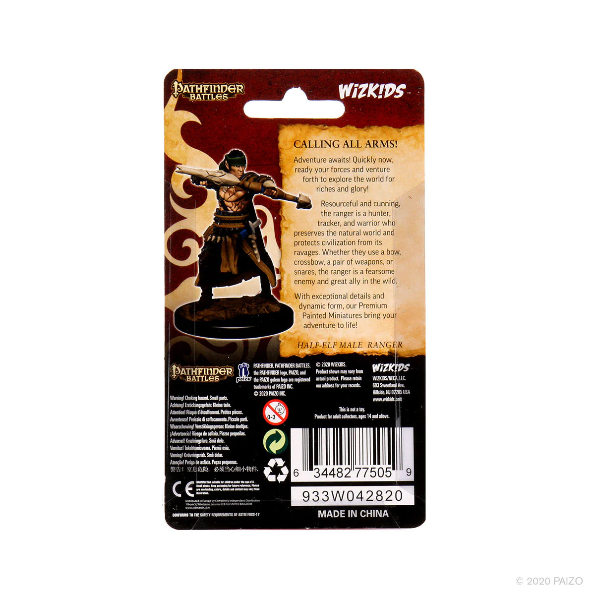 Pathfinder Battles: Premium Painted Figure - Half-Elf Ranger Male - Image 2