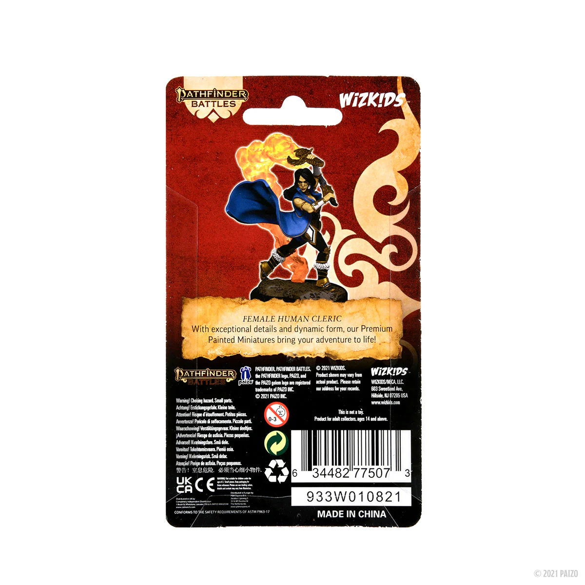 Pathfinder Battles: Premium Painted Figure - Human Cleric Female - Image 2