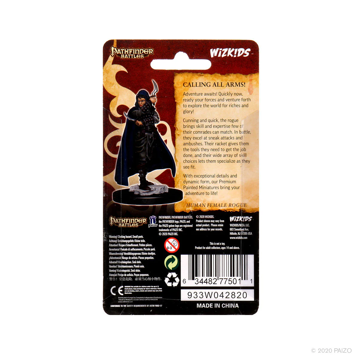 Pathfinder Battles: Premium Painted Figure - Human Rogue Female - Image 2