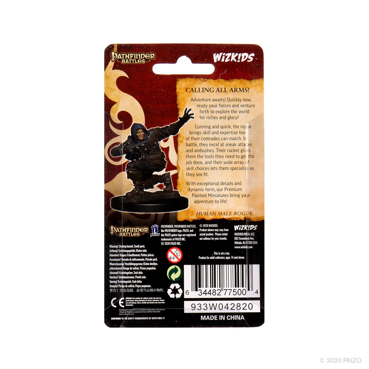 Pathfinder Battles: Premium Painted Figure - Human Rogue Male - Image 2