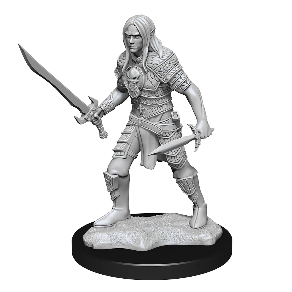 Pathfinder Deep Cuts Unpainted Miniatures: Elf Fighter Male