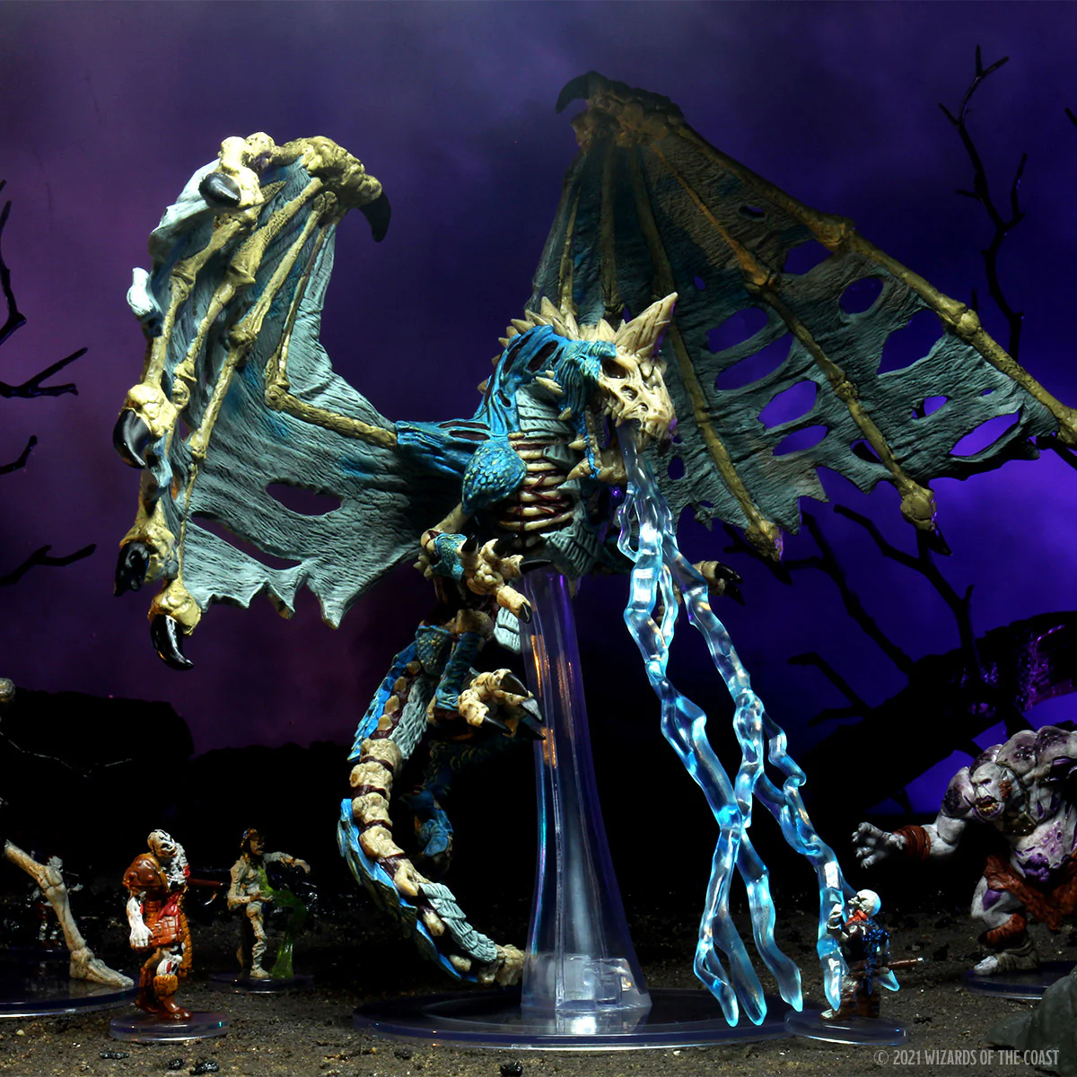 D&D Icons of the Realms Miniatures: Boneyard Premium Set - Blue Dracolich - Image 12
