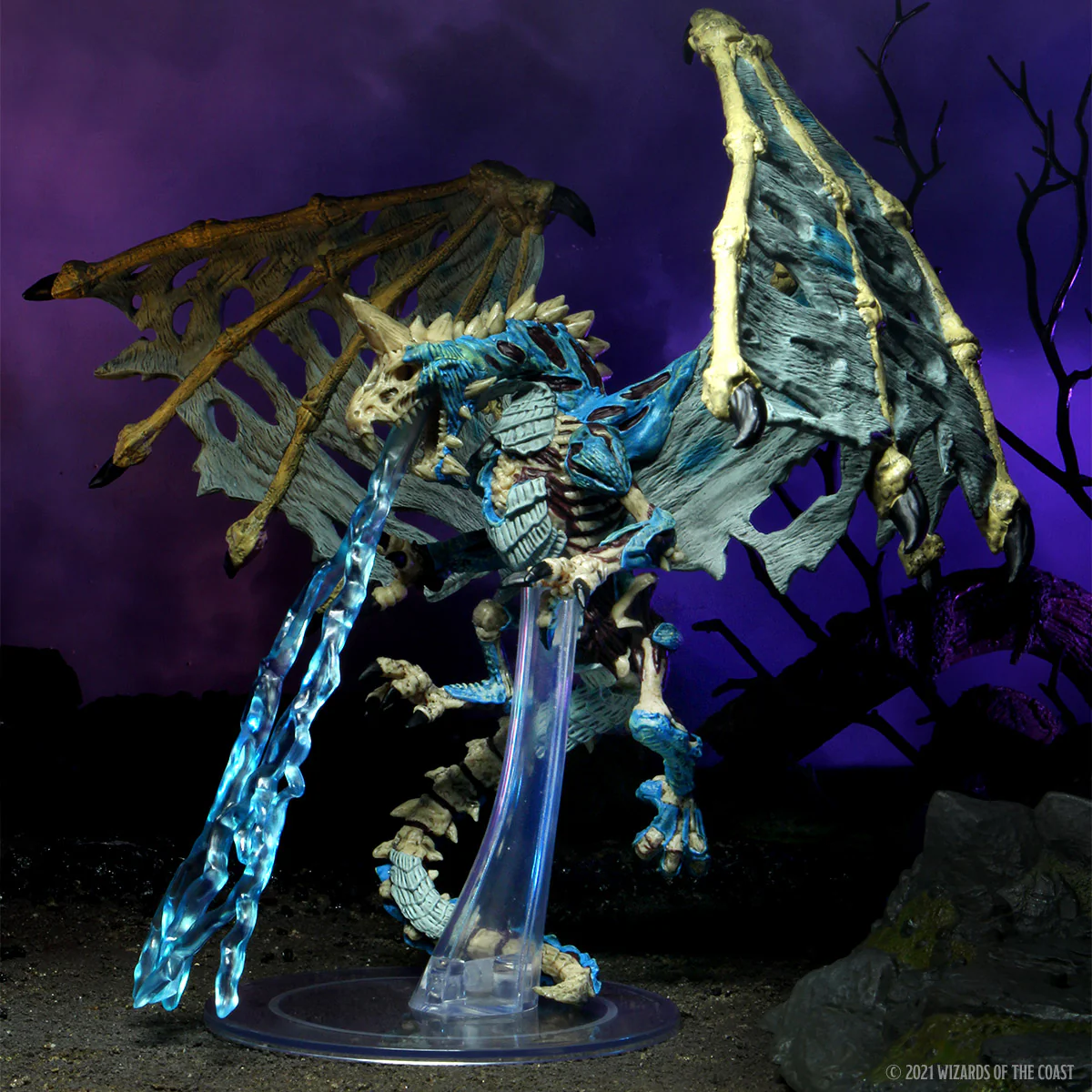 D&D Icons of the Realms Miniatures: Boneyard Premium Set - Blue Dracolich - Image 13