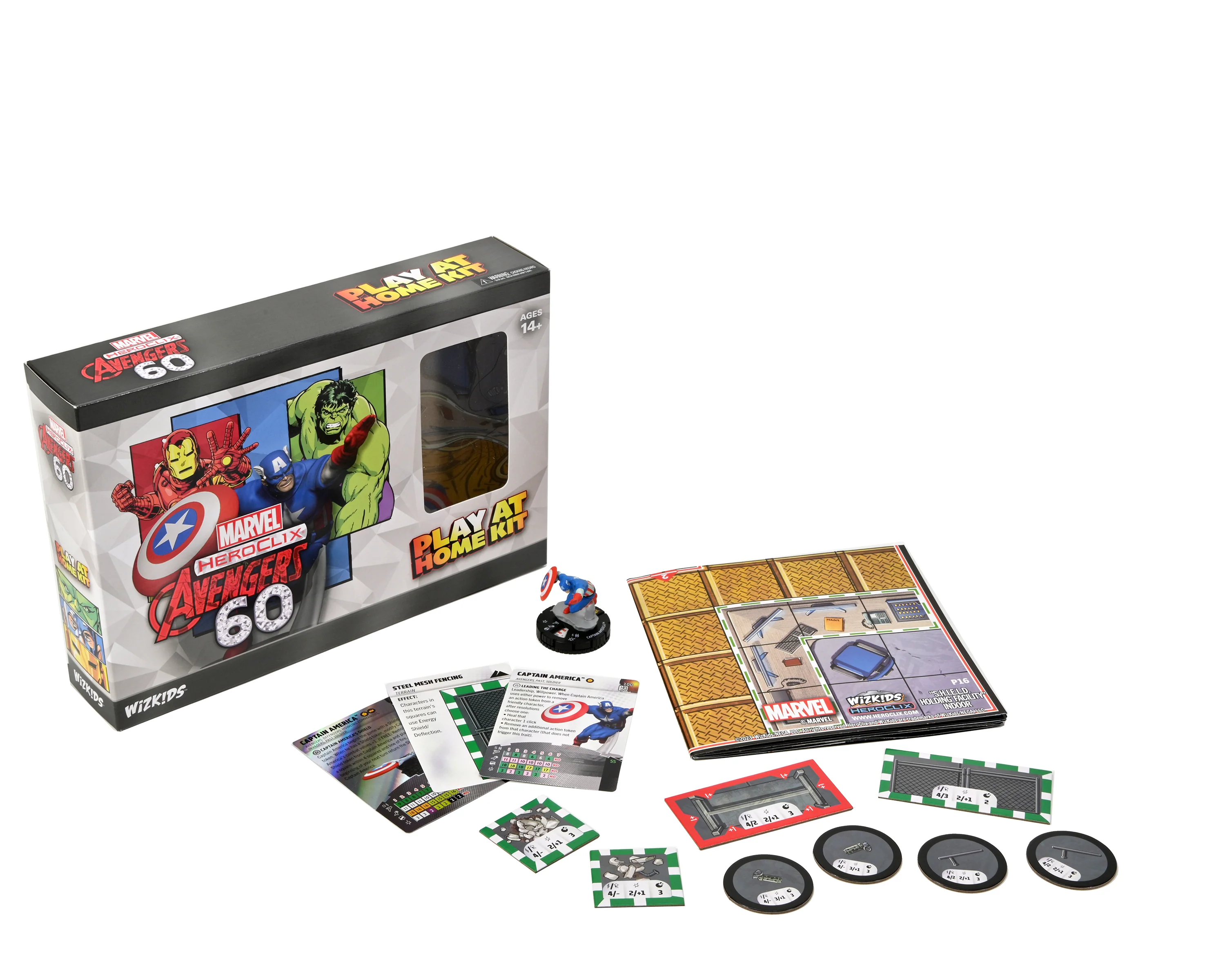 Marvel HeroClix: Avengers 60th Anniversary Play at Home Kit Captain America - Image 2