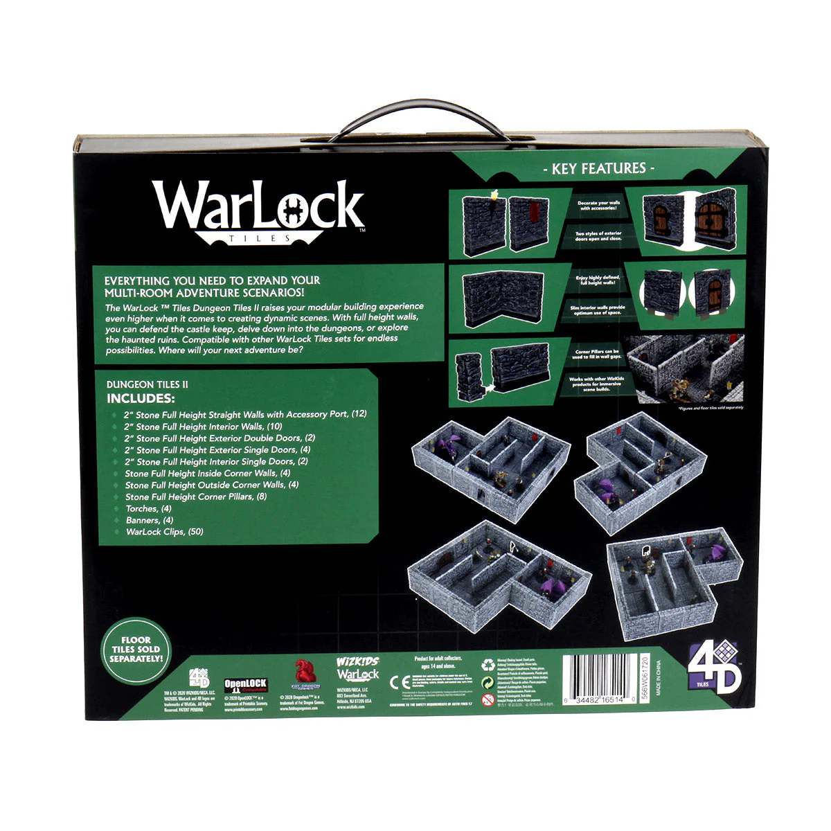 WarLock Tiles: Expansion - Dungeon Tiles II - Full Height Stone Walls - Image 3