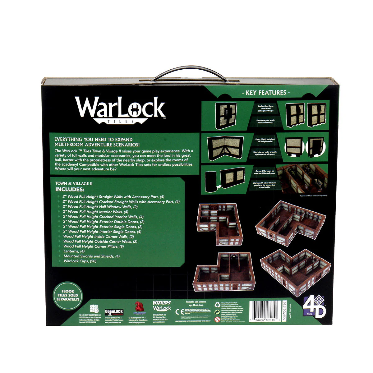 WarLock Tiles: Expansion - Town & Village II - Full Height Plaster Walls - Image 4