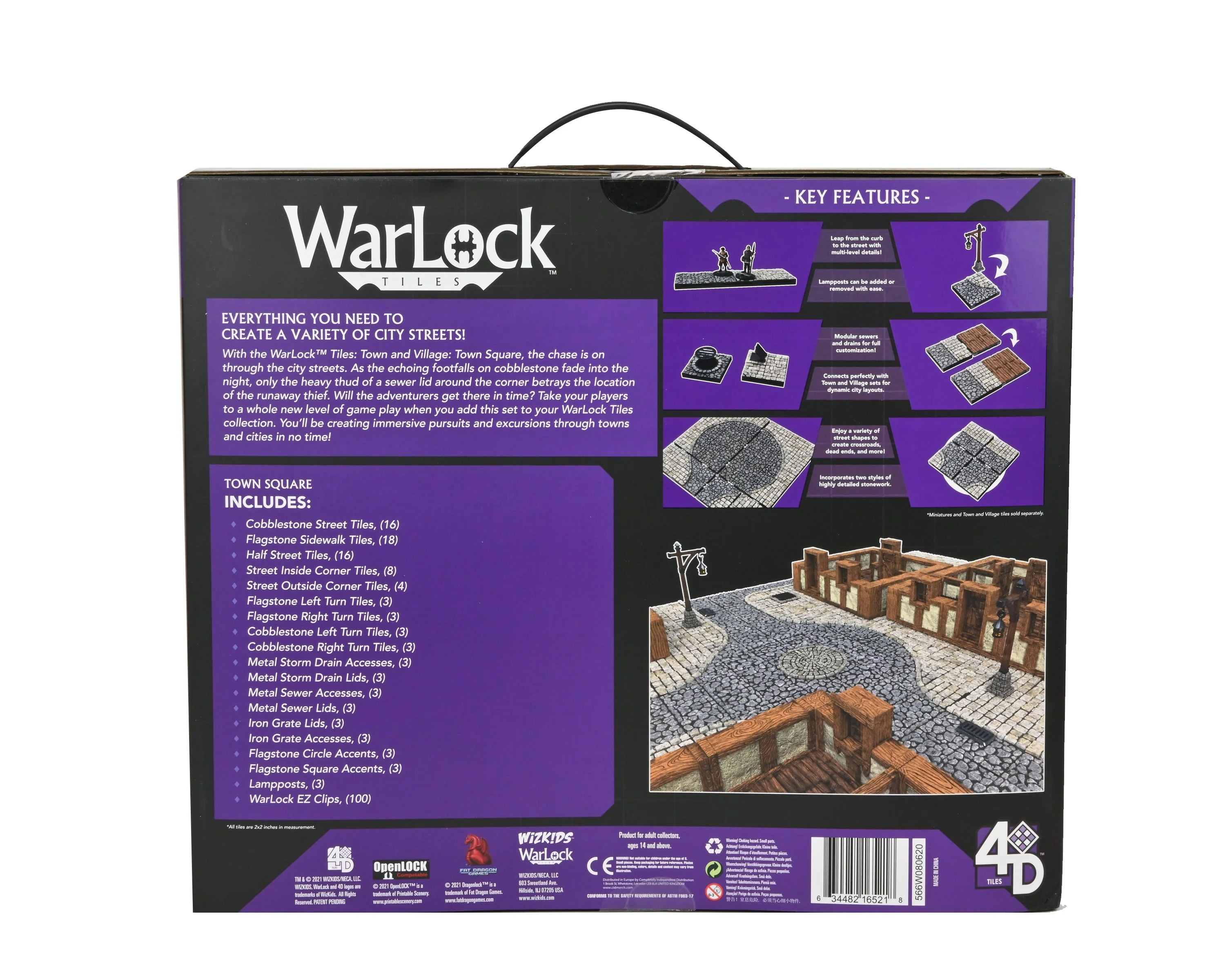 WarLock Tiles: Base Set – Town & Village Town Square - Image 5