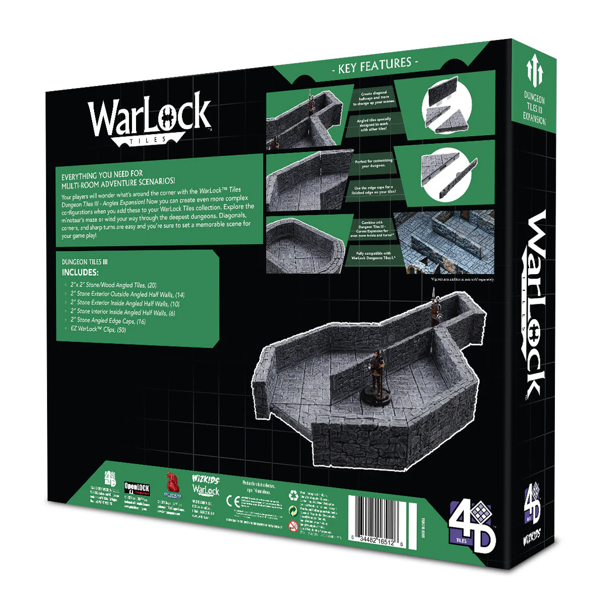 WarLock Tiles: Expansion - Dungeon Tile III - Angles - Image 2