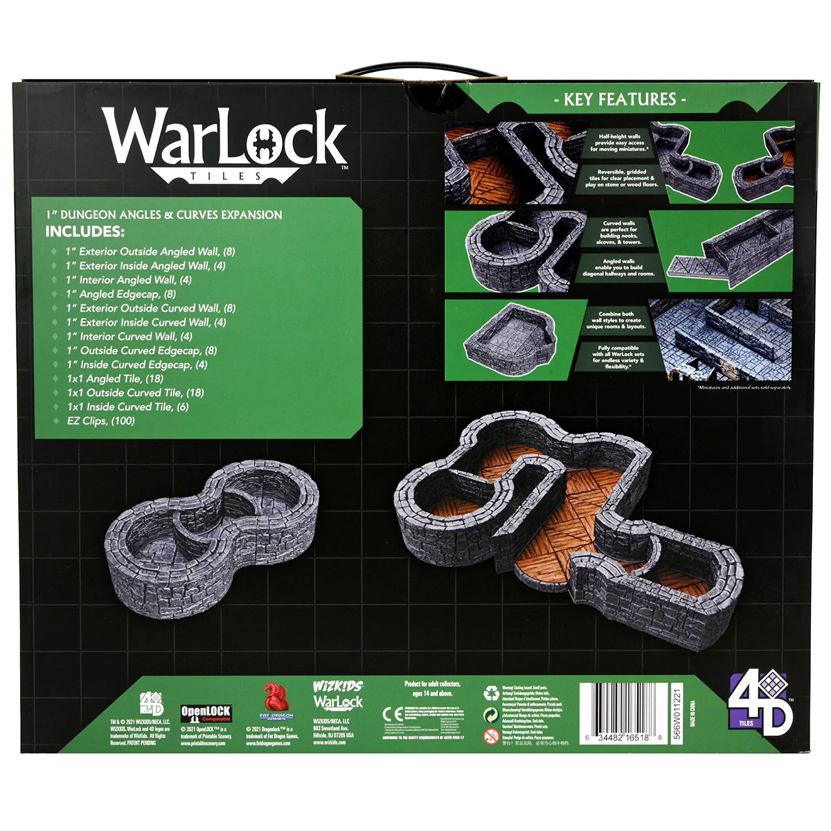 WarLock Tiles: Expansion Pack - 1 in. Dungeon Angles & Curves - Image 4