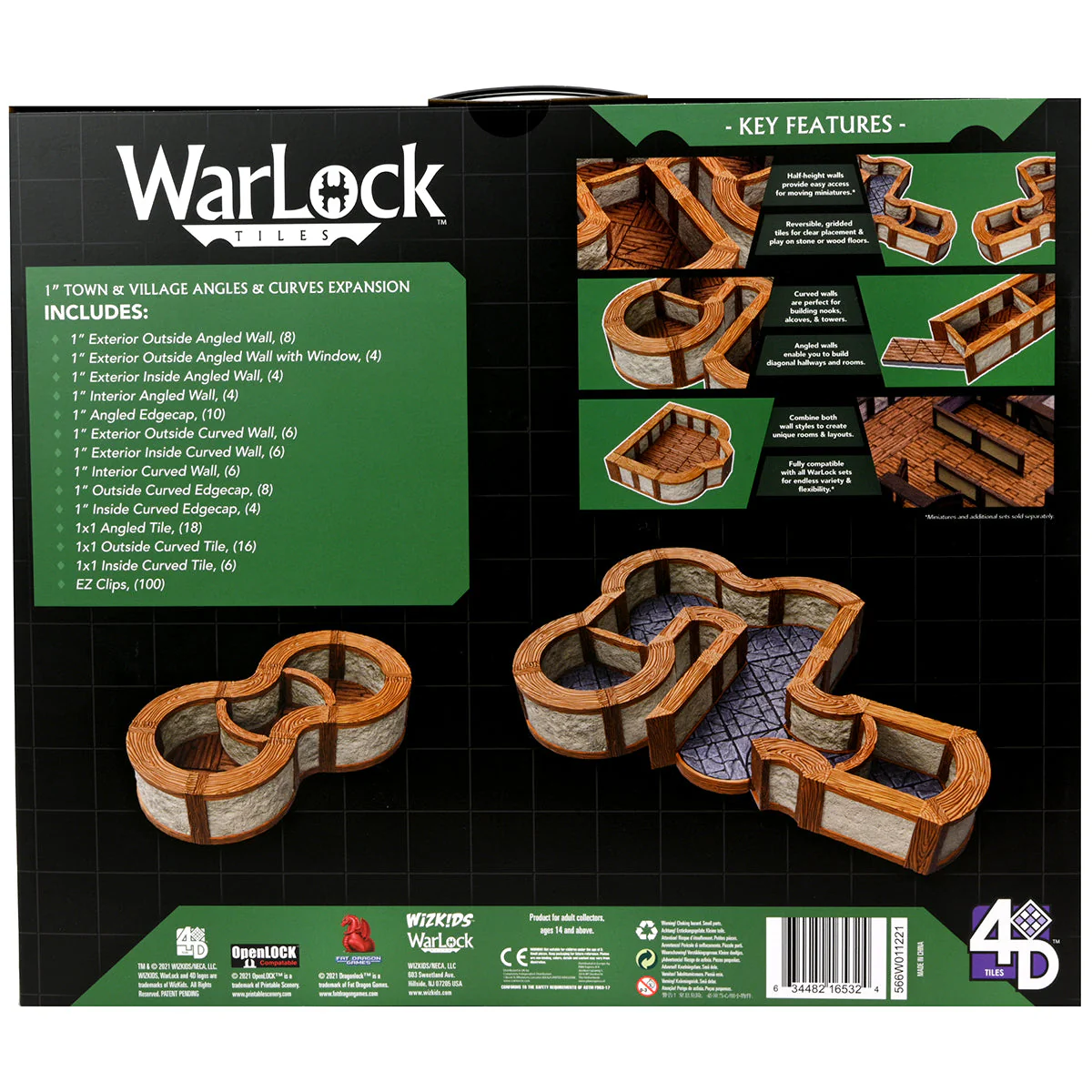 WarLock Tiles: Expansion Pack - 1 in. Town & Village Angles & Curves - Image 4