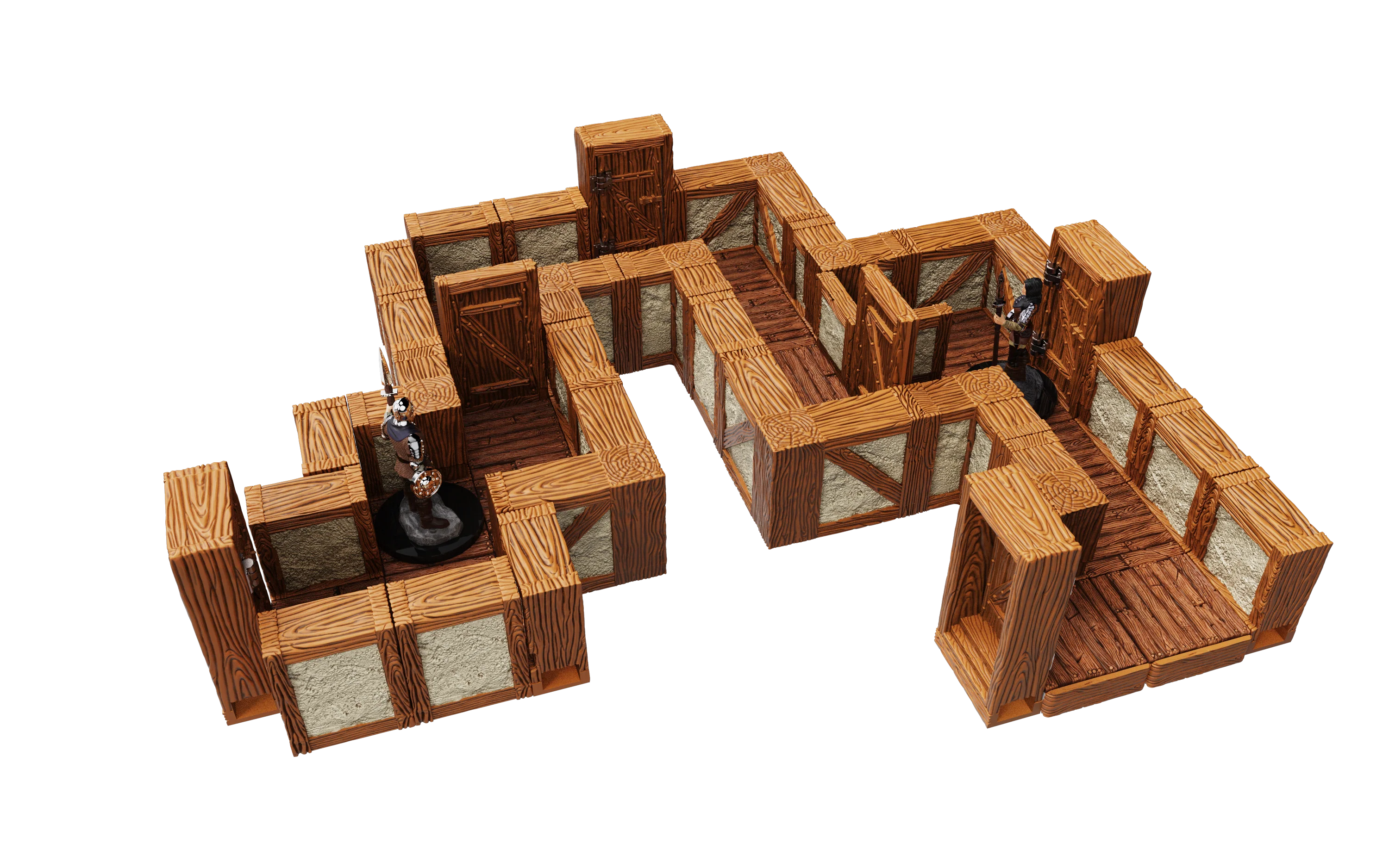 WarLock Tiles: Expansion Pack - 1 in. Town & Village Straight Walls - Image 5