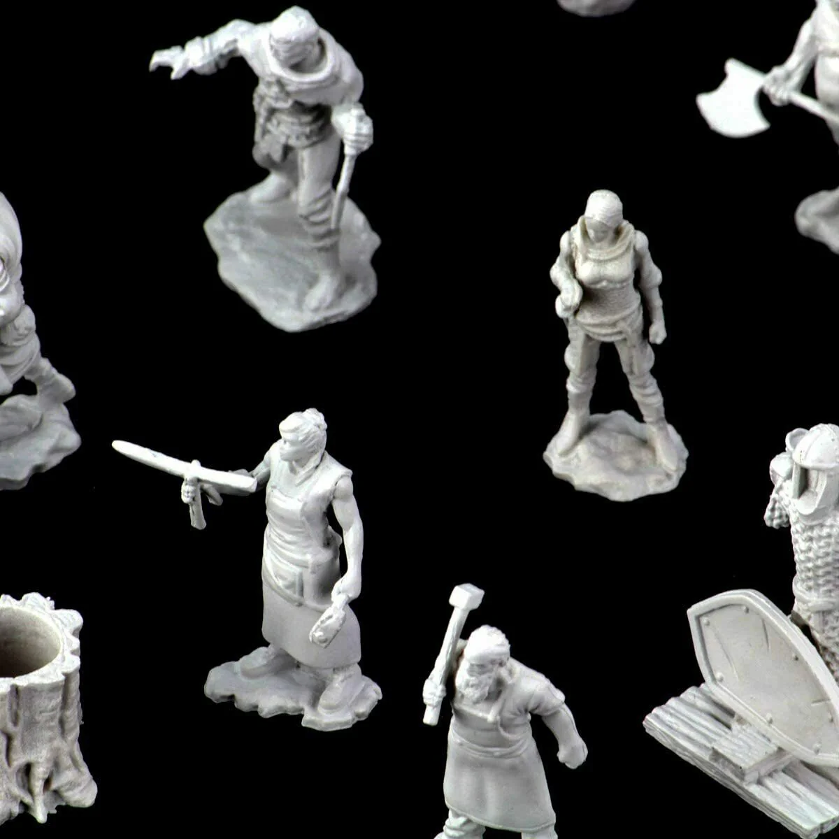 WizKids Deep Cuts: Townspeople & Accessories Unpainted Miniatures - Image 5