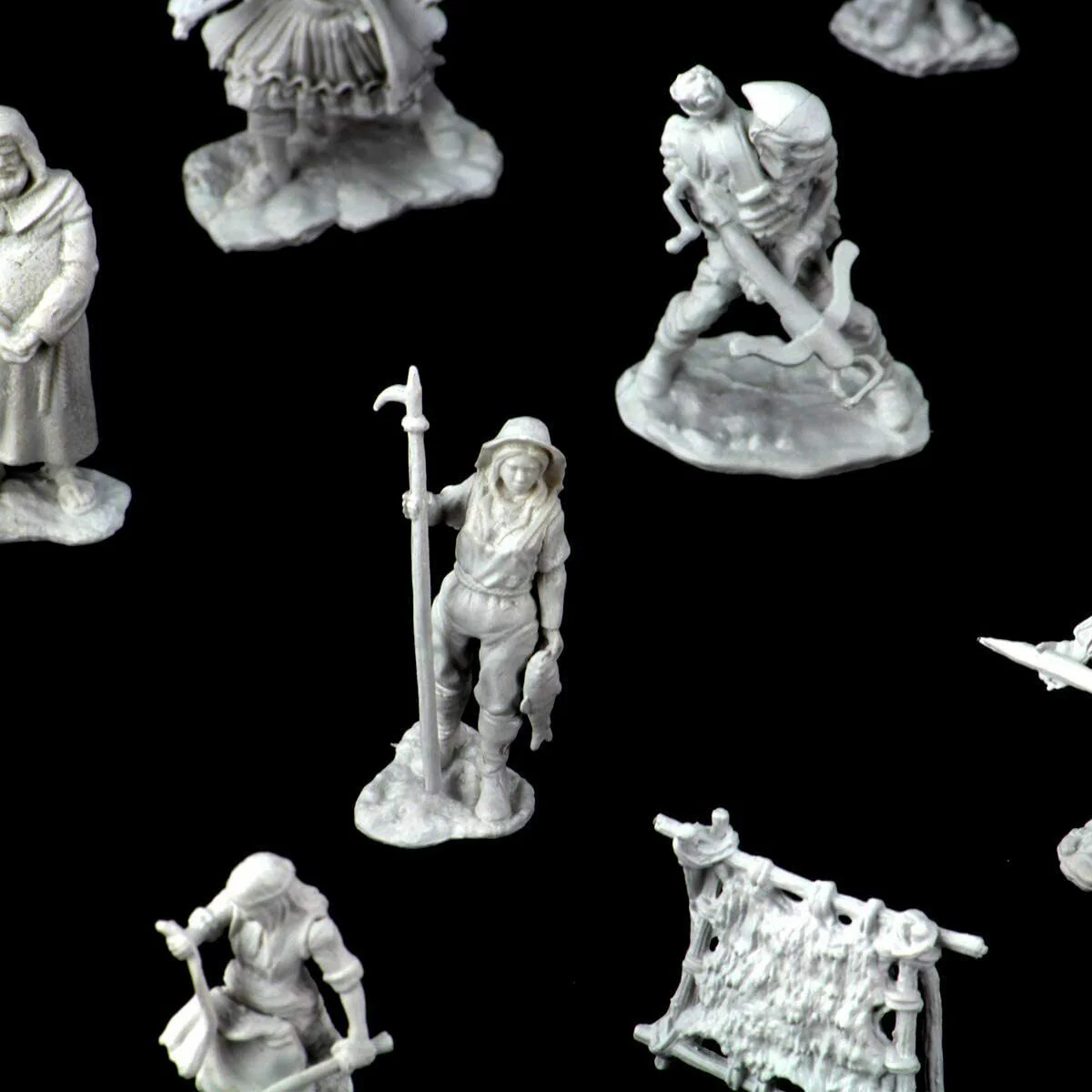 WizKids Deep Cuts: Townspeople & Accessories Unpainted Miniatures - Image 6