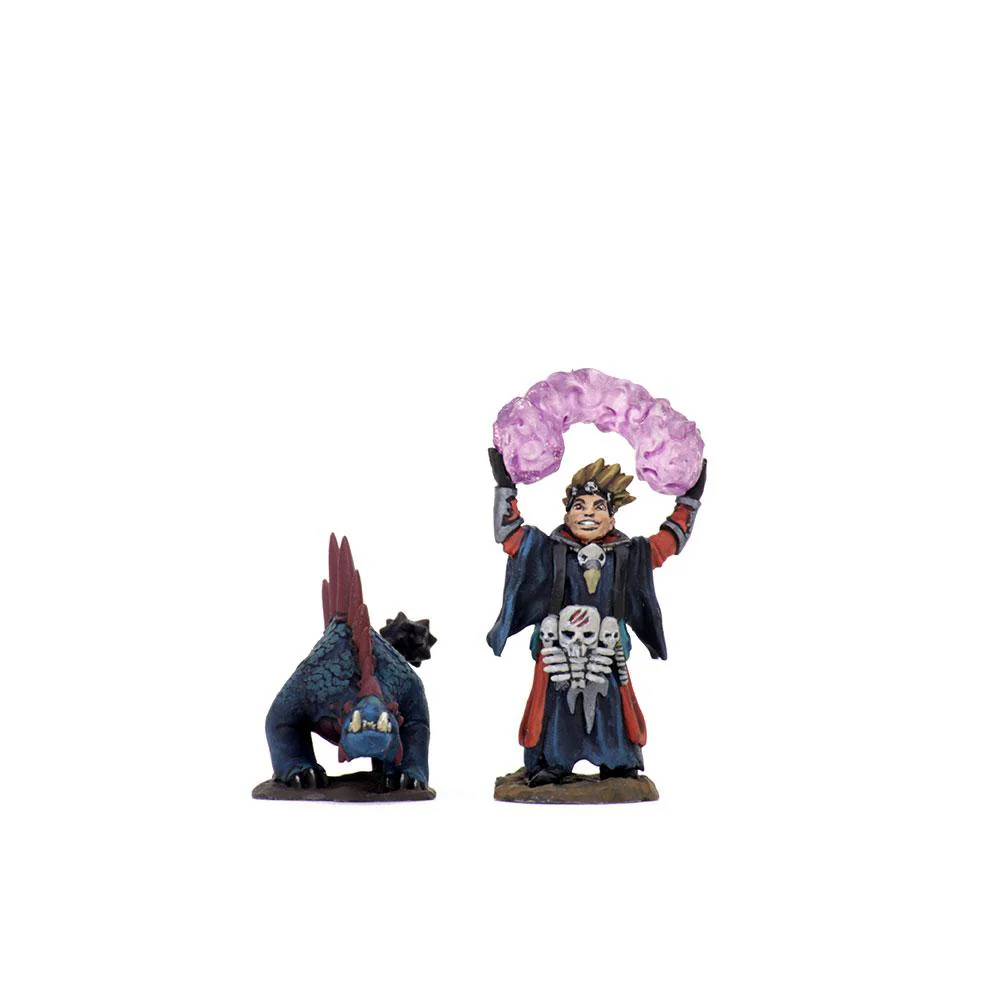 WizKids Wardlings Painted RPG Figures: Boy Warlock & Lizard - Image 3