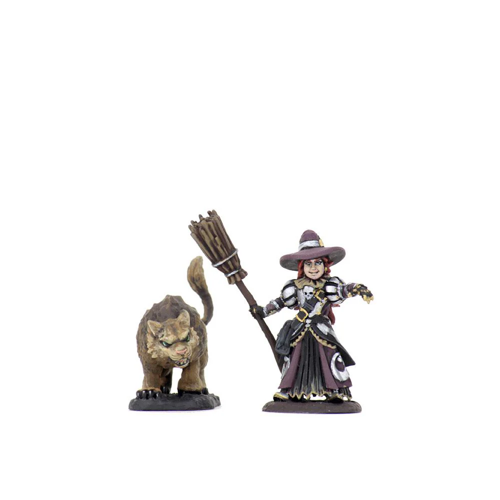 WizKids Wardlings Painted RPG Figures: Girl Witch & Witch's Cat - Image 3