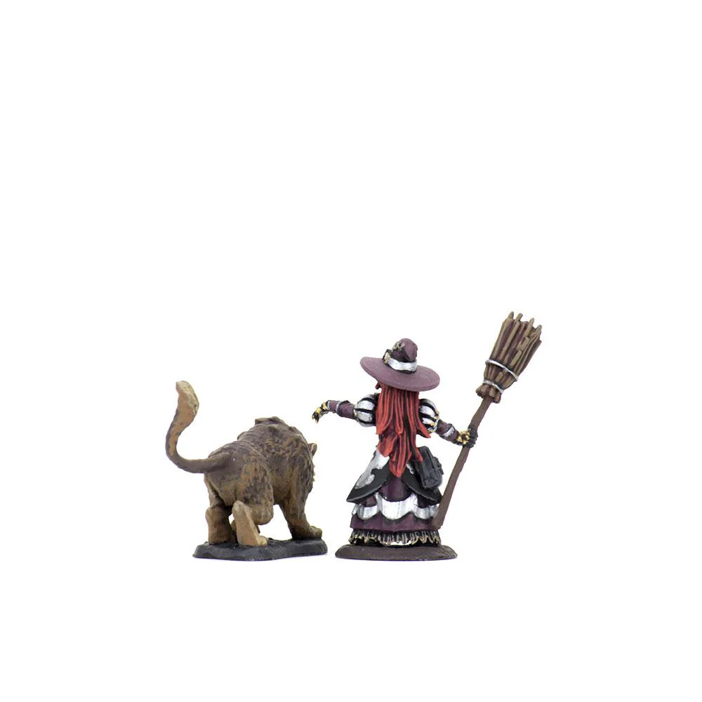 WizKids Wardlings Painted RPG Figures: Girl Witch & Witch's Cat - Image 5