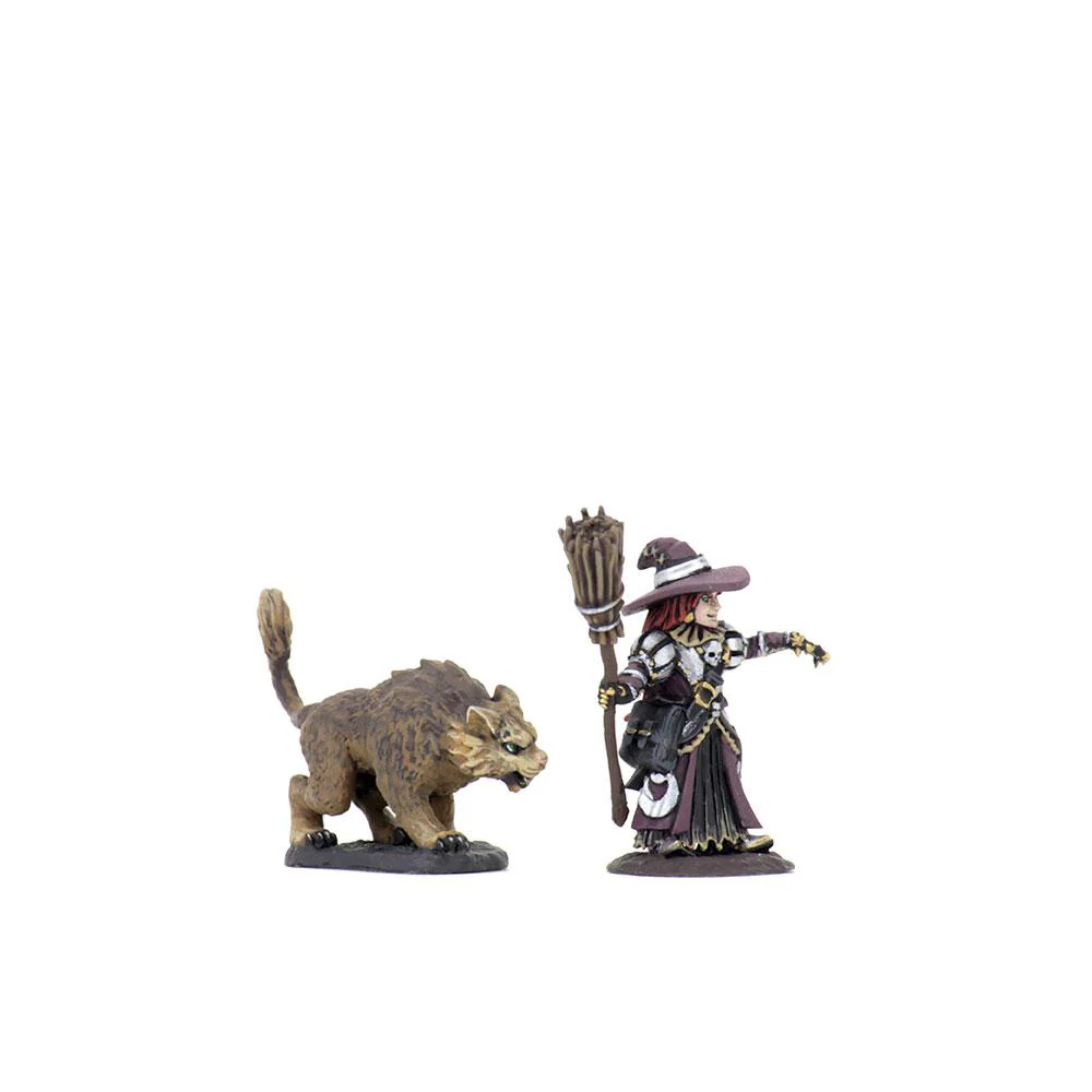 WizKids Wardlings Painted RPG Figures: Girl Witch & Witch's Cat - Image 6