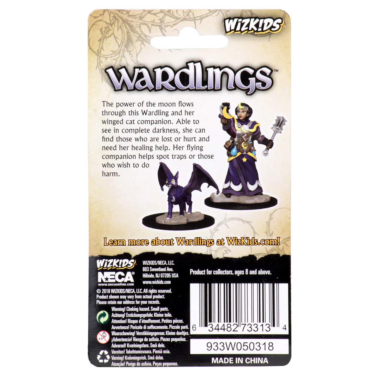 Wizkids Wardlings Painted Miniatures: Girl Cleric & Winged Cat - Image 2