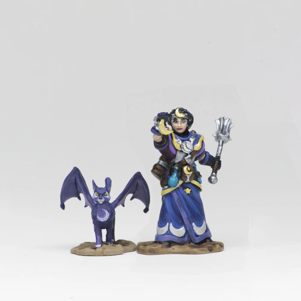 Wizkids Wardlings Painted Miniatures: Girl Cleric & Winged Cat - Image 3