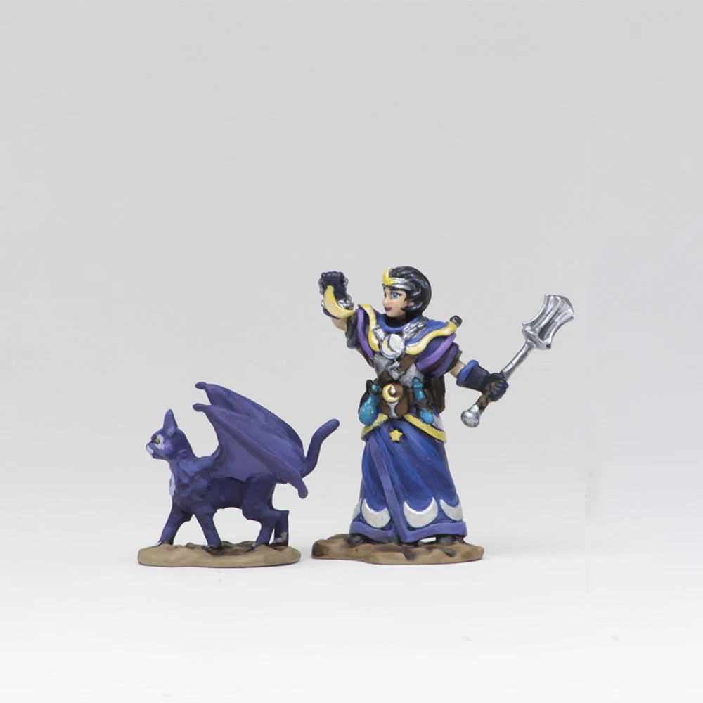 Wizkids Wardlings Painted Miniatures: Girl Cleric & Winged Cat - Image 4