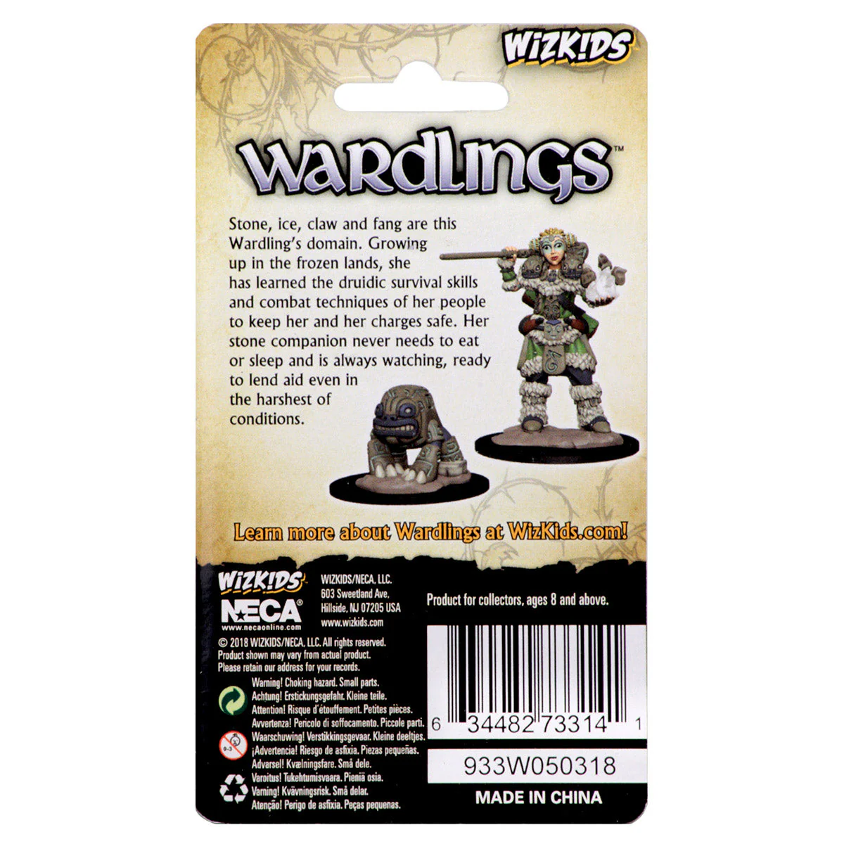 Wizkids Wardlings Painted Miniatures: Girl Druid & Stone Creature - Image 2