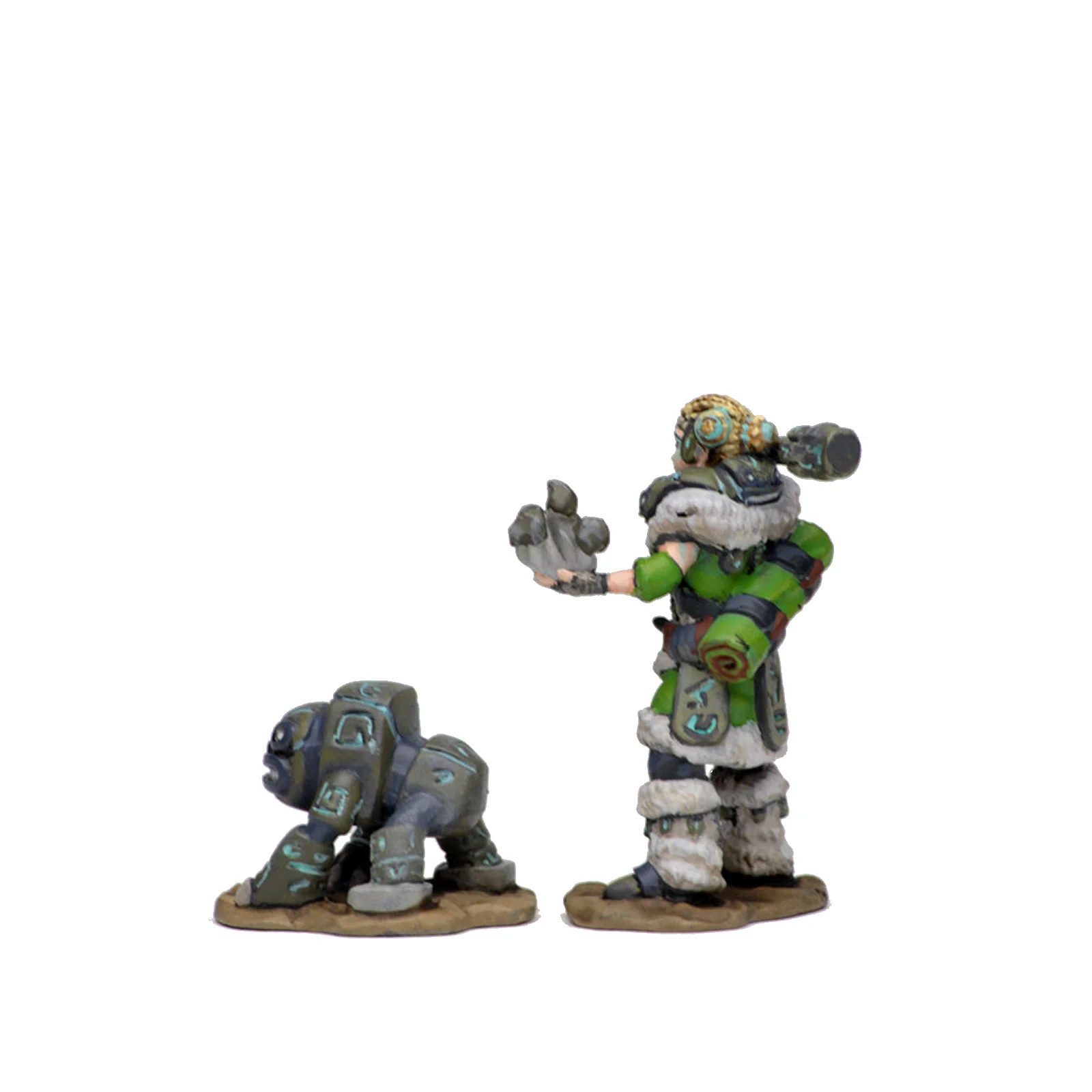 Wizkids Wardlings Painted Miniatures: Girl Druid & Stone Creature - Image 6