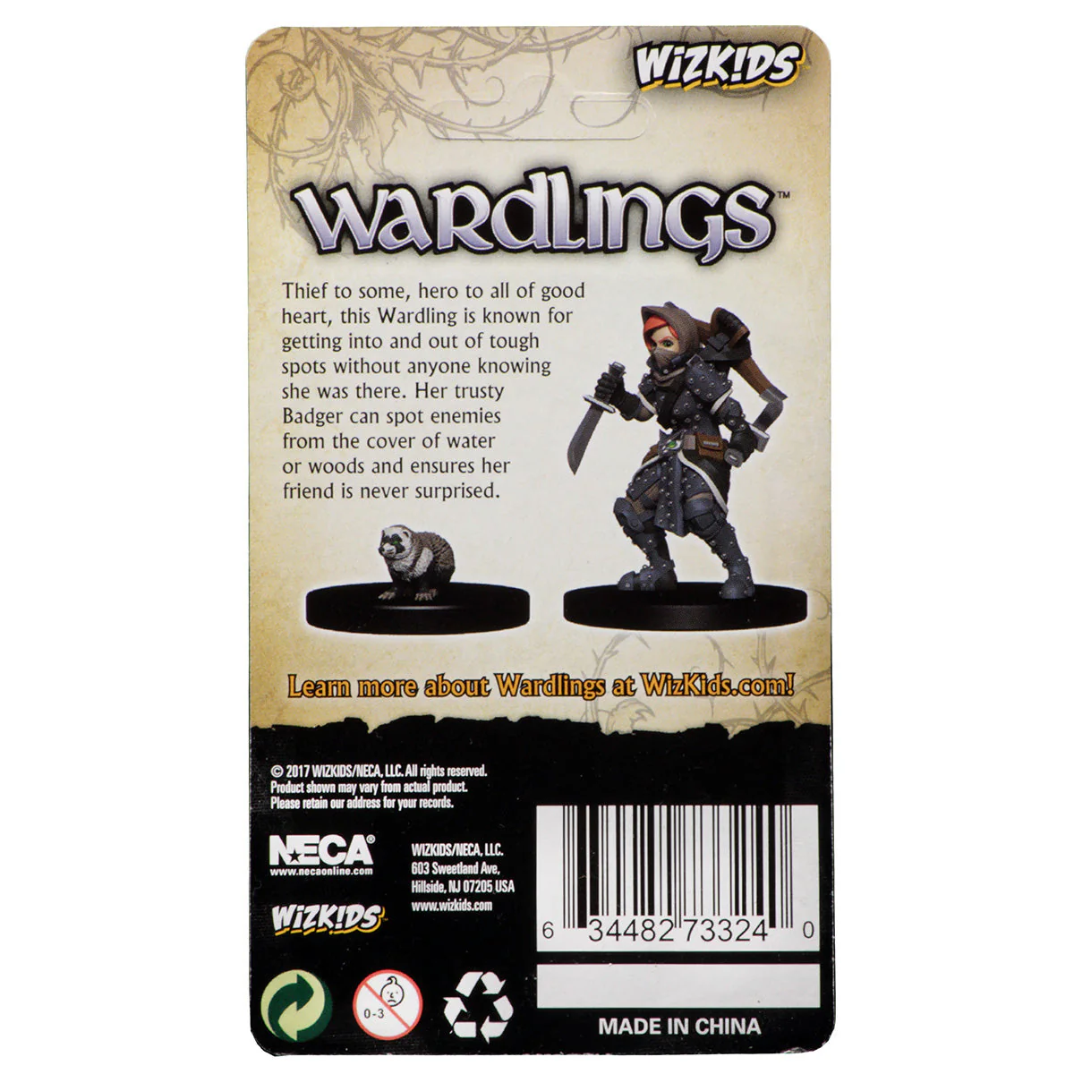 WizKids Wardlings Painted Miniatures: Girl Rogue & Badger - Image 2